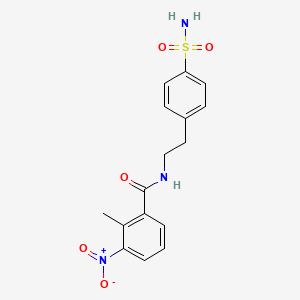 molecular formula C16H17N3O5S B3712647 2-methyl-3-nitro-N-[2-(4-sulfamoylphenyl)ethyl]benzamide 