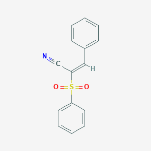 (E)-2-(benzenesulfonyl)-3-phenylprop-2-enenitrile