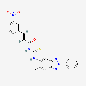 N-{[(6-methyl-2-phenyl-2H-1,2,3-benzotriazol-5-yl)amino]carbonothioyl}-3-(3-nitrophenyl)acrylamide