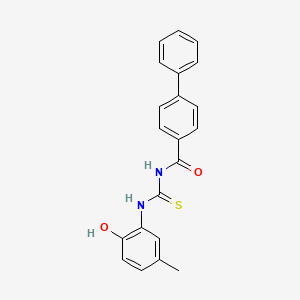 N-[(2-hydroxy-5-methylphenyl)carbamothioyl]biphenyl-4-carboxamide