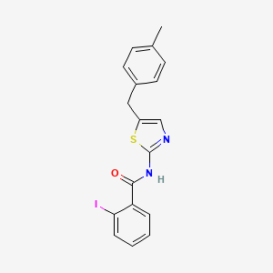 2-iodo-N-[5-(4-methylbenzyl)-1,3-thiazol-2-yl]benzamide