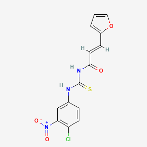 (2E)-N-[(4-chloro-3-nitrophenyl)carbamothioyl]-3-(furan-2-yl)prop-2-enamide