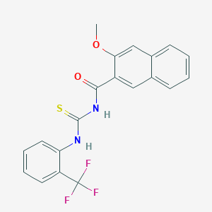 3-methoxy-N-[[2-(trifluoromethyl)phenyl]carbamothioyl]naphthalene-2-carboxamide