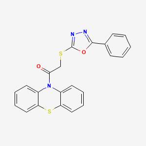 1-(10H-PHENOTHIAZIN-10-YL)-2-[(5-PHENYL-1,3,4-OXADIAZOL-2-YL)SULFANYL]-1-ETHANONE