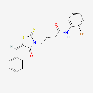 N-(2-bromophenyl)-4-[5-(4-methylbenzylidene)-4-oxo-2-thioxo-1,3-thiazolidin-3-yl]butanamide