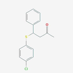 molecular formula C16H15ClOS B371274 4-[(4-Chlorophenyl)sulfanyl]-4-phenyl-2-butanone 
