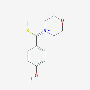 4-[(4-Hydroxyphenyl)(methylsulfanyl)methylene]morpholin-4-ium