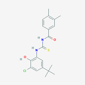 N-[(5-tert-butyl-3-chloro-2-hydroxyphenyl)carbamothioyl]-3,4-dimethylbenzamide