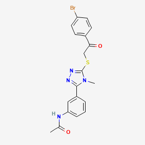 N-[3-(5-{[2-(4-bromophenyl)-2-oxoethyl]sulfanyl}-4-methyl-4H-1,2,4-triazol-3-yl)phenyl]acetamide