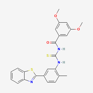 N-{[5-(1,3-benzothiazol-2-yl)-2-methylphenyl]carbamothioyl}-3,5-dimethoxybenzamide