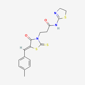 N-(4,5-dihydro-1,3-thiazol-2-yl)-3-[5-(4-methylbenzylidene)-4-oxo-2-thioxo-1,3-thiazolidin-3-yl]propanamide