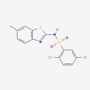 molecular formula C14H10Cl2N2O2S2 B3712941 2,5-DICHLORO-N~1~-(6-METHYL-1,3-BENZOTHIAZOL-2-YL)-1-BENZENESULFONAMIDE 