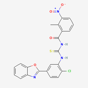 N-{[5-(1,3-benzoxazol-2-yl)-2-chlorophenyl]carbamothioyl}-2-methyl-3-nitrobenzamide