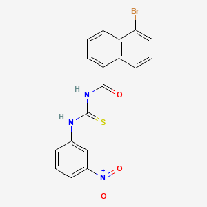 molecular formula C18H12BrN3O3S B3712945 5-bromo-N-[(3-nitrophenyl)carbamothioyl]naphthalene-1-carboxamide 