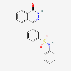 2-methyl-5-(4-oxo-3H-phthalazin-1-yl)-N-phenylbenzenesulfonamide