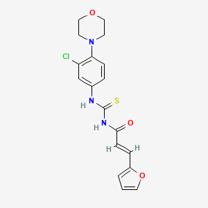 molecular formula C18H18ClN3O3S B3712979 N-({[3-chloro-4-(4-morpholinyl)phenyl]amino}carbonothioyl)-3-(2-furyl)acrylamide 