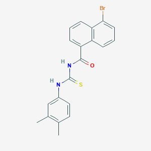 molecular formula C20H17BrN2OS B3712994 5-bromo-N-[(3,4-dimethylphenyl)carbamothioyl]naphthalene-1-carboxamide 