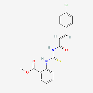 methyl 2-({[(2E)-3-(4-chlorophenyl)prop-2-enoyl]carbamothioyl}amino)benzoate