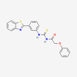 N-{[3-(1,3-benzothiazol-2-yl)phenyl]carbamothioyl}-2-phenoxyacetamide