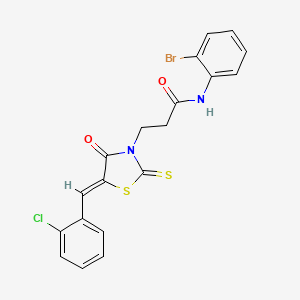 N-(2-bromophenyl)-3-[5-(2-chlorobenzylidene)-4-oxo-2-thioxo-1,3-thiazolidin-3-yl]propanamide