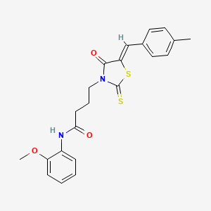 N-(2-methoxyphenyl)-4-[5-(4-methylbenzylidene)-4-oxo-2-thioxo-1,3-thiazolidin-3-yl]butanamide