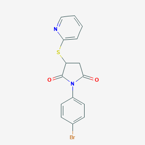 molecular formula C15H11BrN2O2S B371306 1-(4-溴苯基)-3-(吡啶-2-基硫基)吡咯烷-2,5-二酮 CAS No. 329078-51-5