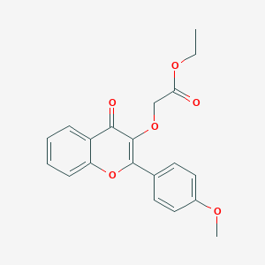 molecular formula C20H18O6 B371307 ethyl 2-{[2-(4-methoxyphenyl)-4-oxo-4H-chromen-3-yl]oxy}acetate CAS No. 100064-06-0