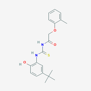 N-{[(5-tert-butyl-2-hydroxyphenyl)amino]carbonothioyl}-2-(2-methylphenoxy)acetamide