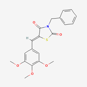 molecular formula C20H19NO5S B3713082 3-benzyl-5-(3,4,5-trimethoxybenzylidene)-1,3-thiazolidine-2,4-dione 