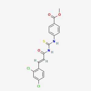 molecular formula C18H14Cl2N2O3S B3713106 methyl 4-[({[3-(2,4-dichlorophenyl)acryloyl]amino}carbonothioyl)amino]benzoate 