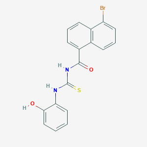 molecular formula C18H13BrN2O2S B3713109 5-bromo-N-[(2-hydroxyphenyl)carbamothioyl]naphthalene-1-carboxamide CAS No. 4204-91-5