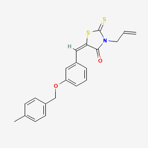 molecular formula C21H19NO2S2 B3713114 3-allyl-5-{3-[(4-methylbenzyl)oxy]benzylidene}-2-thioxo-1,3-thiazolidin-4-one 