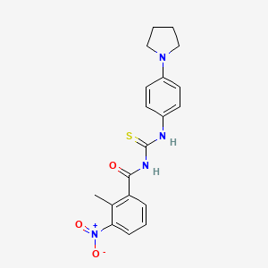 2-methyl-3-nitro-N-{[4-(pyrrolidin-1-yl)phenyl]carbamothioyl}benzamide