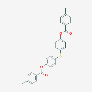 molecular formula C28H22O4S B371312 4-({4-[(4-Methylbenzoyl)oxy]phenyl}sulfanyl)phenyl 4-methylbenzoate CAS No. 331459-78-0