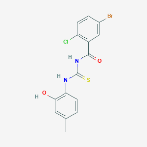 5-bromo-2-chloro-N-[(2-hydroxy-4-methylphenyl)carbamothioyl]benzamide