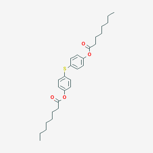 molecular formula C28H38O4S B371314 4-{[4-(Octanoyloxy)phenyl]thio}phenyl octanoate 