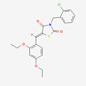 molecular formula C21H20ClNO4S B3713141 3-(2-chlorobenzyl)-5-(2,4-diethoxybenzylidene)-1,3-thiazolidine-2,4-dione 