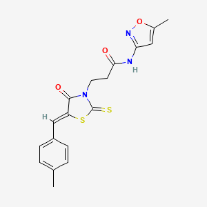 3-[5-(4-methylbenzylidene)-4-oxo-2-thioxo-1,3-thiazolidin-3-yl]-N-(5-methyl-3-isoxazolyl)propanamide