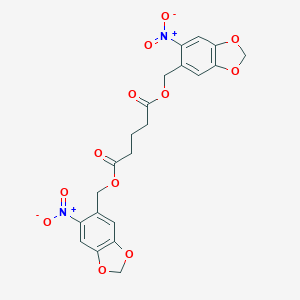 molecular formula C21H18N2O12 B371316 Bis[(6-nitro-1,3-benzodioxol-5-yl)methyl] pentanedioate CAS No. 113489-34-2