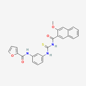 N-[3-({[(3-methoxy-2-naphthoyl)amino]carbonothioyl}amino)phenyl]-2-furamide