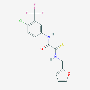 molecular formula C14H10ClF3N2O2S B371320 N-[4-chloro-3-(trifluoromethyl)phenyl]-2-[(2-furylmethyl)amino]-2-thioxoacetamide CAS No. 329078-89-9