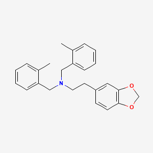 2-(1,3-benzodioxol-5-yl)-N,N-bis[(2-methylphenyl)methyl]ethanamine