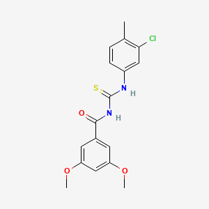 N-[(3-chloro-4-methylphenyl)carbamothioyl]-3,5-dimethoxybenzamide