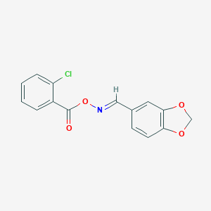 1,3-benzodioxole-5-carbaldehyde O-(2-chlorobenzoyl)oxime