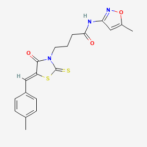 4-[5-(4-methylbenzylidene)-4-oxo-2-thioxo-1,3-thiazolidin-3-yl]-N-(5-methyl-3-isoxazolyl)butanamide