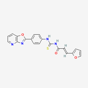 (2E)-3-(furan-2-yl)-N-{[4-([1,3]oxazolo[4,5-b]pyridin-2-yl)phenyl]carbamothioyl}prop-2-enamide