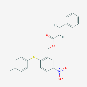 5-Nitro-2-[(4-methylphenyl)sulfanyl]benzyl 3-phenylacrylate