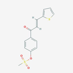 molecular formula C14H12O4S2 B371334 4-[3-(2-チエニル)アクリロイル]フェニルメタンスルホネート CAS No. 298218-21-0