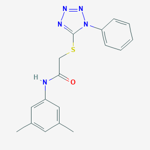 molecular formula C17H17N5OS B371335 N-(3,5-dimethylphenyl)-2-(1-phenyltetrazol-5-yl)sulfanylacetamide CAS No. 329079-44-9
