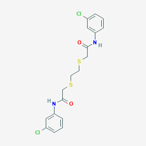 N-(3-chlorophenyl)-2-{[2-({[(3-chlorophenyl)carbamoyl]methyl}sulfanyl)ethyl]sulfanyl}acetamide
